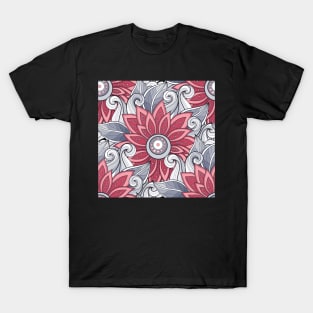 Spring Pattern with Floral Motifs T-Shirt